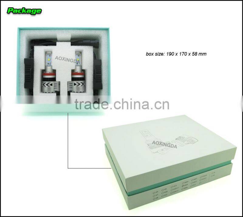 AOXINGDA 8G LED headlight 2016 new LED headlight 6000LM adjustable 9006 LED headlight