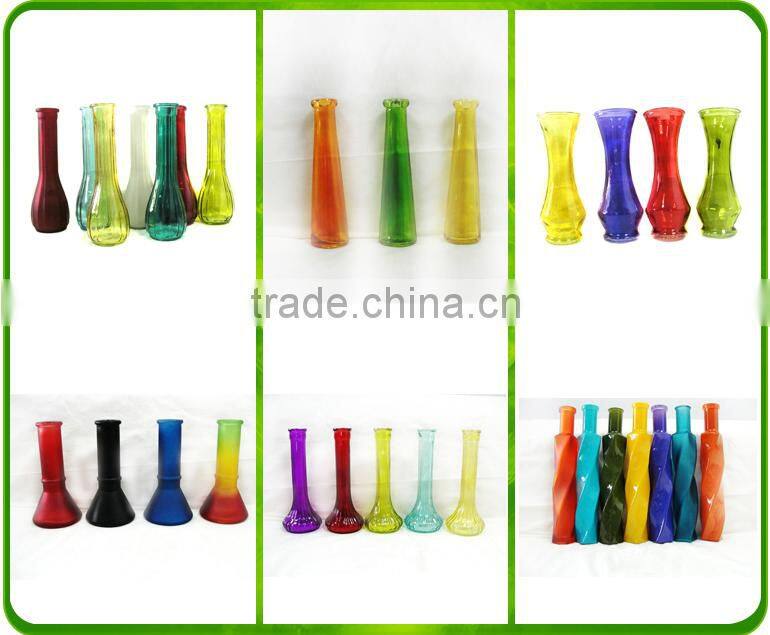 Vase Mosaic Flower Pot Glass And Metal Vases