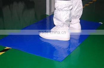 Lab mat, sticky mat , blue tacky mat . cleanroom sticky mat ,cleaning sticky mat