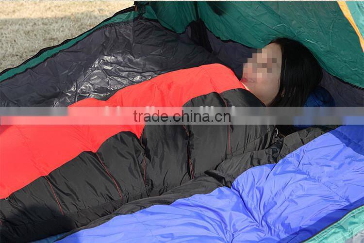Outdoor light camping heated mummy minion down sleeping bag