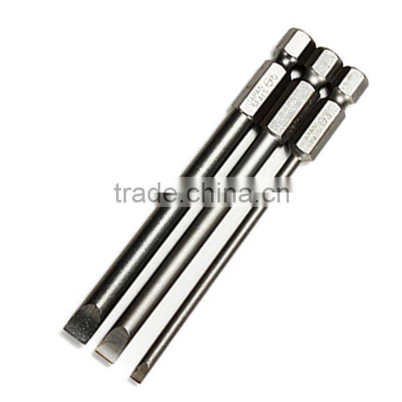 2Pcs Magnetic Slotted Screwdriver Bits Set Slotted Flathead Screwdriver 75mm Length AR-57
