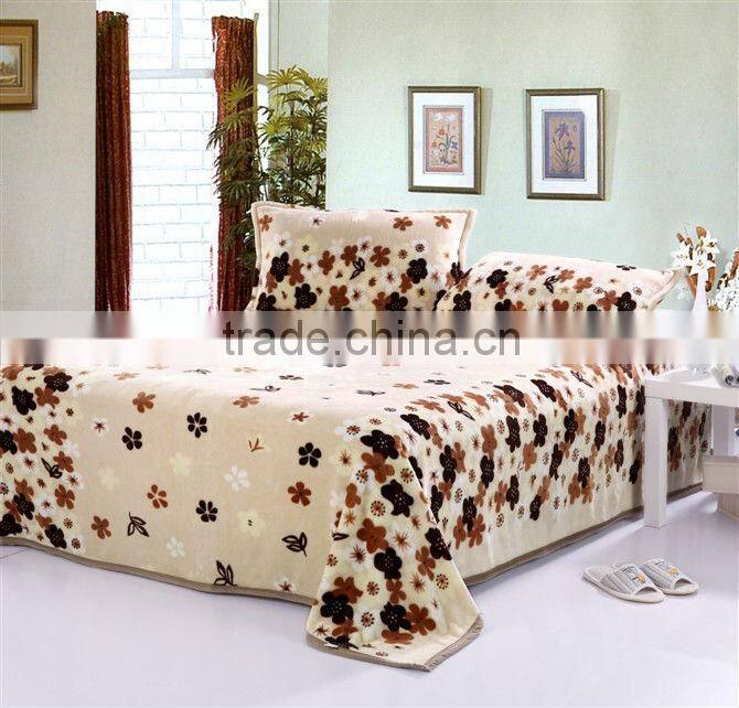 100%Polyester Printed Coral Fleece/Flannel Fleece Blanket