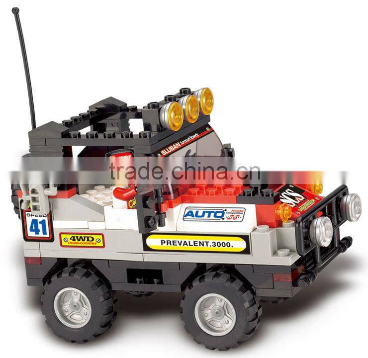 bd-7530132 children toys brick Plastic intelligent building block off-road car 167pcs