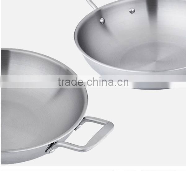 Excellent houseware wok non-stick Tri-ply stainless steel wok