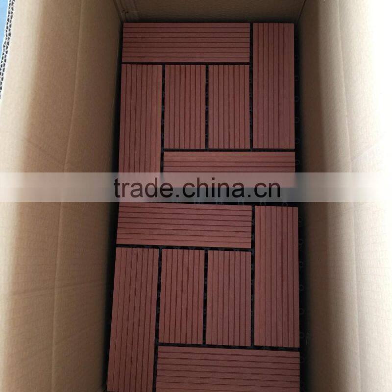 DIY style anti-uv wood composite decking for indoor terrace place