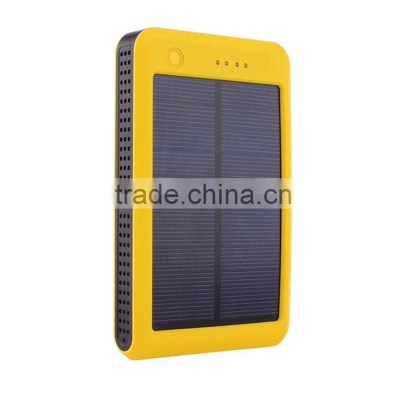 Cheap 10000mah portable mobile power bank with high efficient solar panel