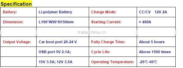 Repower multi-function portable 24 volt auto jump starter power bank