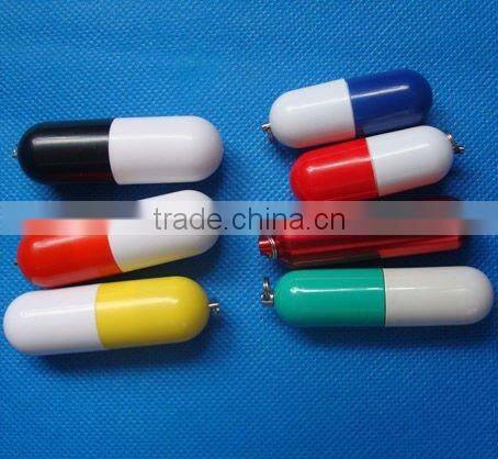 plastic colors pill 2GB usb flash disk gift
