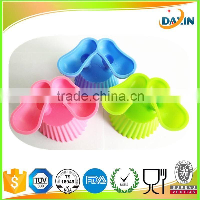 2016 FDA cup shape silicone rubber cake moulds
