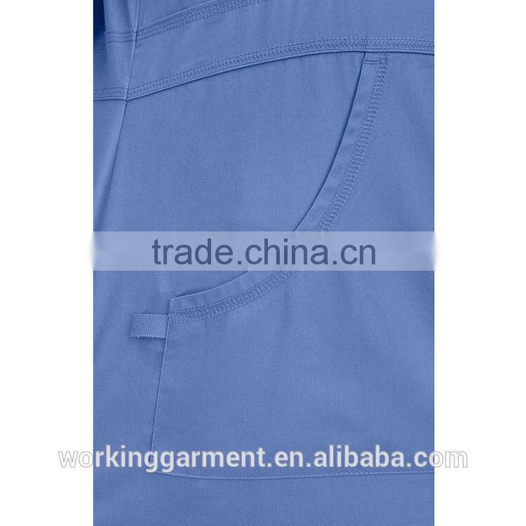 Wholesale OEM Hotsale Fashion Women's Olivia Round Neck Solid Scrub Jacket / Hospital Uniform