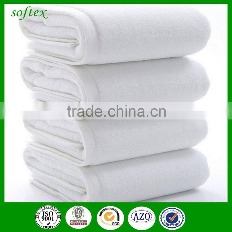 100% cotton white soft plain bath towels for Hotel &Home