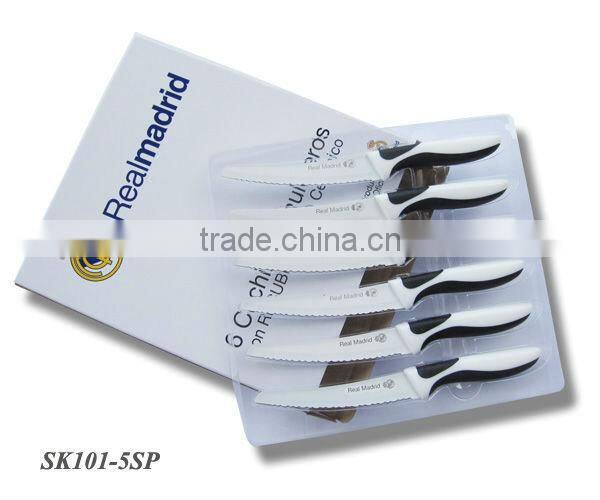 High quality 6pc ceramic coating steak knife set