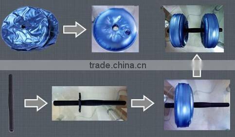 China Plastic Water Dumbbell crossfit equipment dumbbell set water filled dumbbells