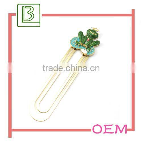 Wholesale brand Metal Bookmark with Gold Plated Color