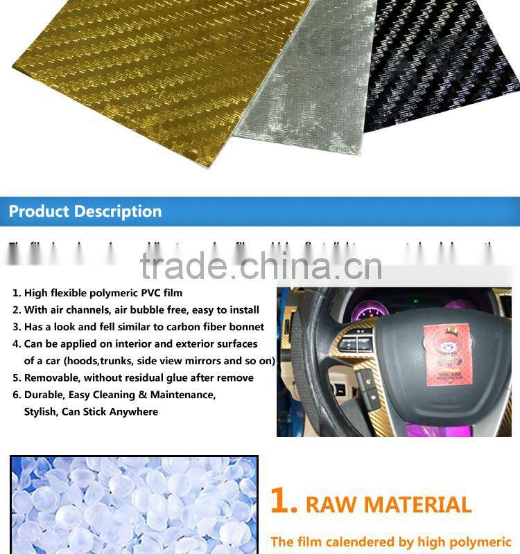 CARLIKE 1.52*30m 5*98 FT Air Free Chrome 4D Carbon Fiber Product