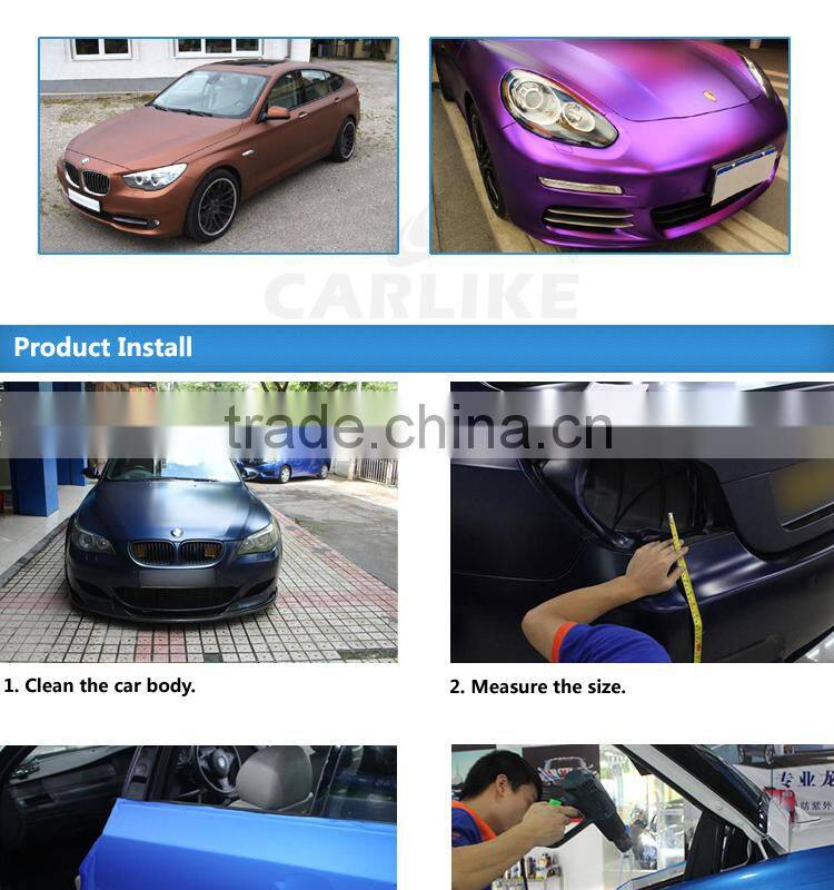 High Quality Grey Metallic Chrome Matte Sticker Car Wraps Vinyl