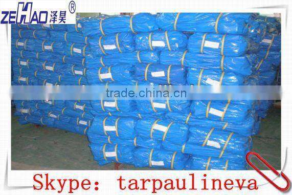 100gsm high quality blue tarp &fire resistant tarpaulin&packing in bales