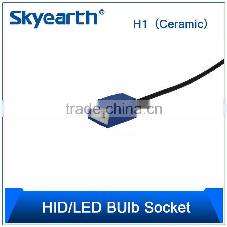 HID Headlight Bulb Socket H1 Angle Ceramic Black Color