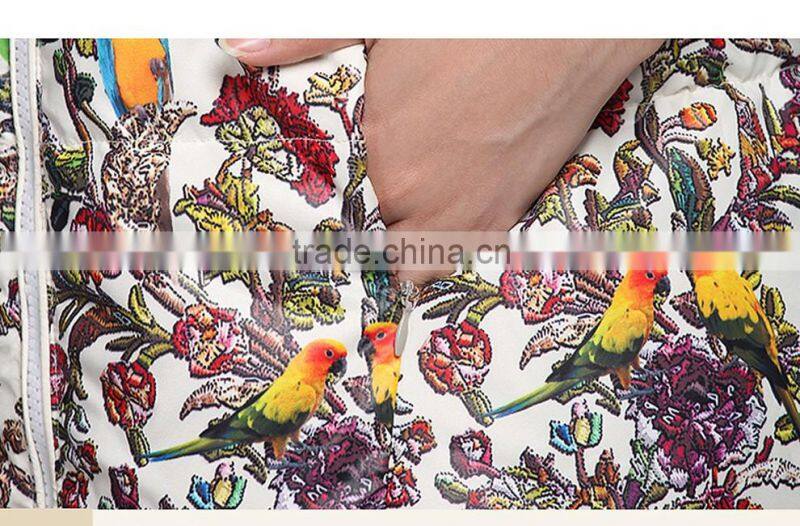 Factory price down coat fabric woman jacket winter