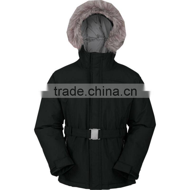 Kids winter jackets--girl's fashionable winter warmer fur hood jacket/parka