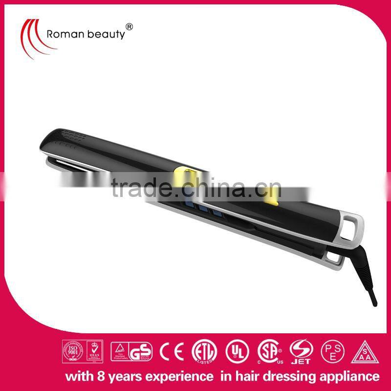 Black rubber flat iron, Ceramic Flat Iron Brand hair straightener