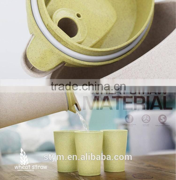 Wheat Straw hot and cold water jug set