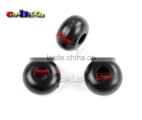 2.7mm Hole Plastic Beads Bell Stopper Cord Ends For Apparel Sportwear Rope Accessories #FLS187-B