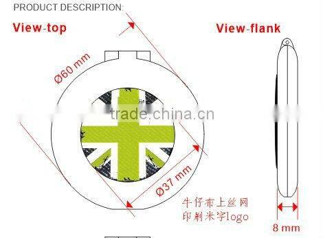 Promotional Printed LOGO Round Mini Cosmetic Mirrors