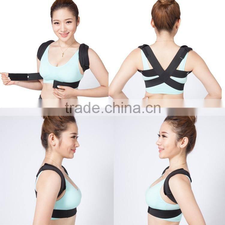 2016 polyester medical back brace to correct posture relief back pain approved by CE and FDA