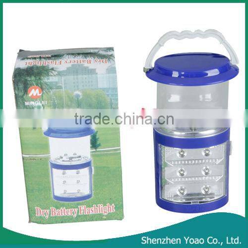 12 LED Portable 3 AA Batteries Bivouac Lantern FlashLight Blue