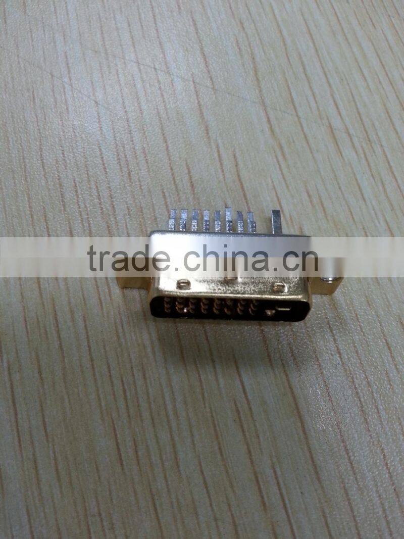Professional Manufacturer of DVI 24+1P Male Solder Type Gold plating Connector
