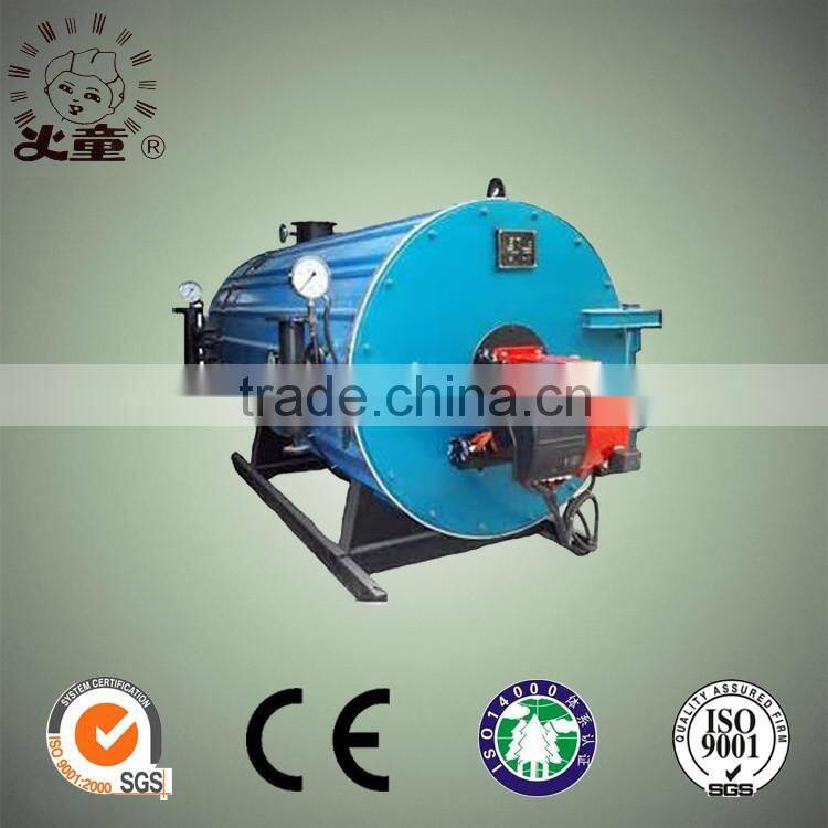 Horizontal gas fired conducting oil boiler