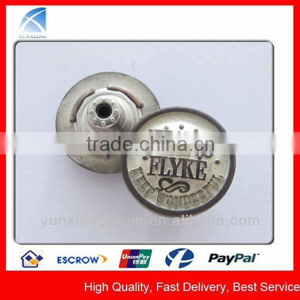 YX3268 Fashion Denim Metal Jeans Jacket Buttons