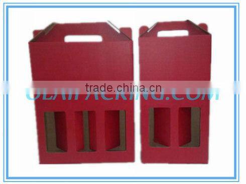 top-market lovely red round paper wine case