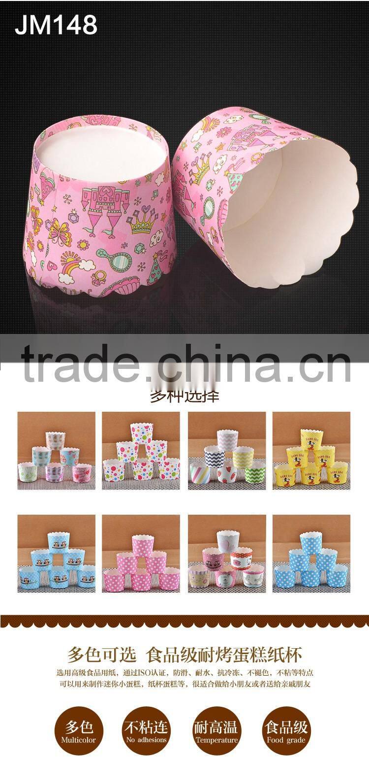 JM148 BAKEST medium castle pattern high temperature resistance muffin cake paper cup high quality baking tools