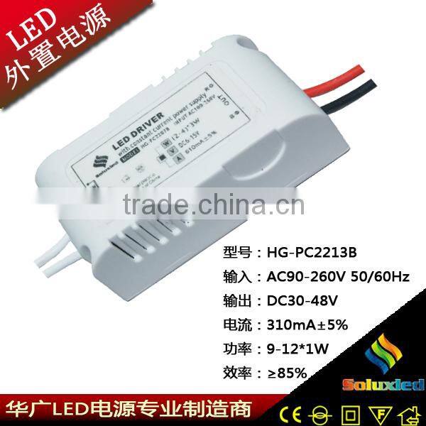Soluxled led power supply/ plastic driver constant current 9w