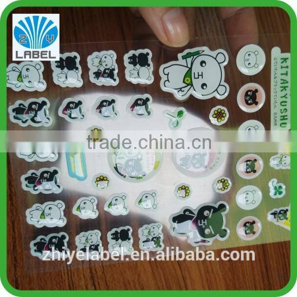 custom clear round adhesive dome decorative epoxy stickers