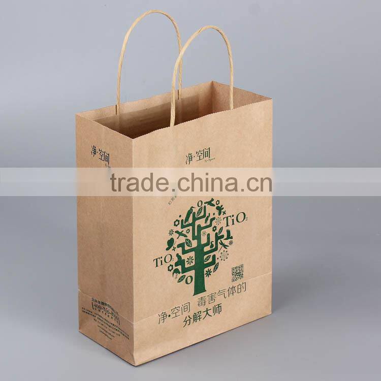Tree printed cheap bag paper shopping