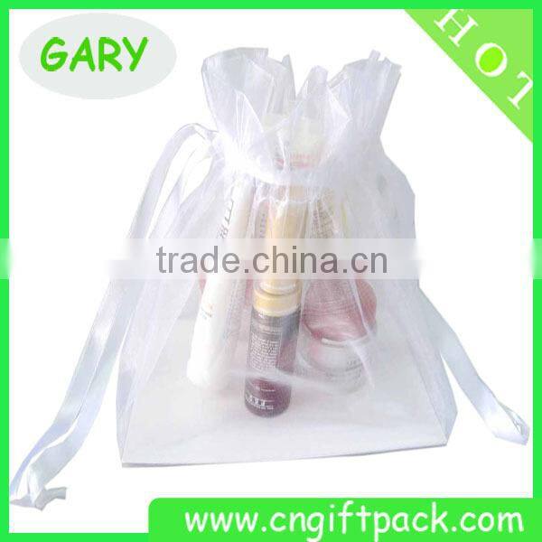 Pink Custom Printed Jewelry Organza Bag 8cmx10cm