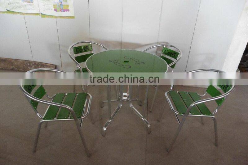 modern outdoor aluminium bar arm hotel chair YC002
