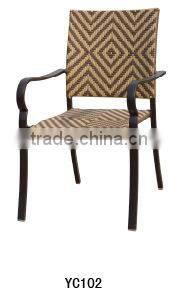 Commercial use humanization armrest rattan wicker office chairs YC116