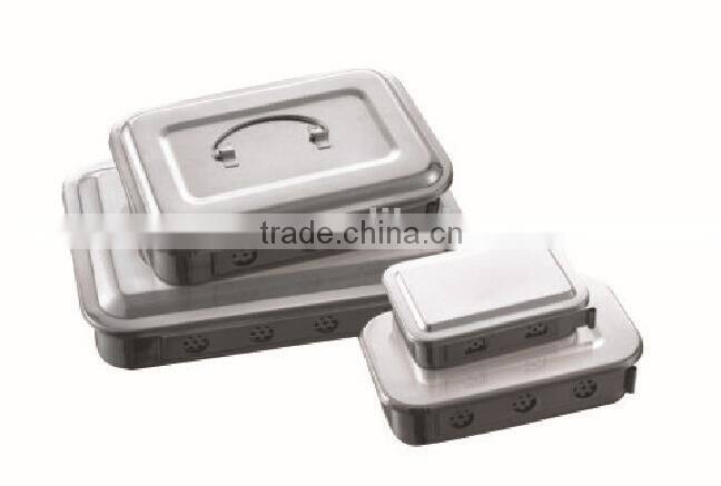 MK03-716 Hospital Surgical Medical Stainless Steel Medical Hollow Ware Instruments Sterilization Tray Side with Hole