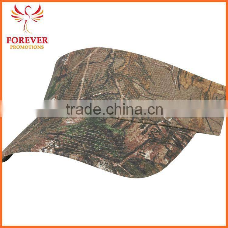 Hot Selling Fashion Camouflage Real Tree Cotton Sweatband Visor