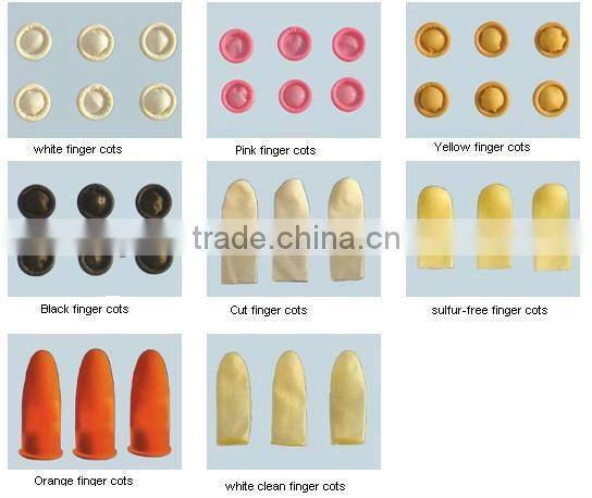 Anti static Incision Transparent Latex Powder Free ESD Finger Cots