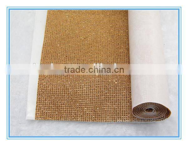 Hot selling aluminum crystal rhinestone mesh for shoes decoration