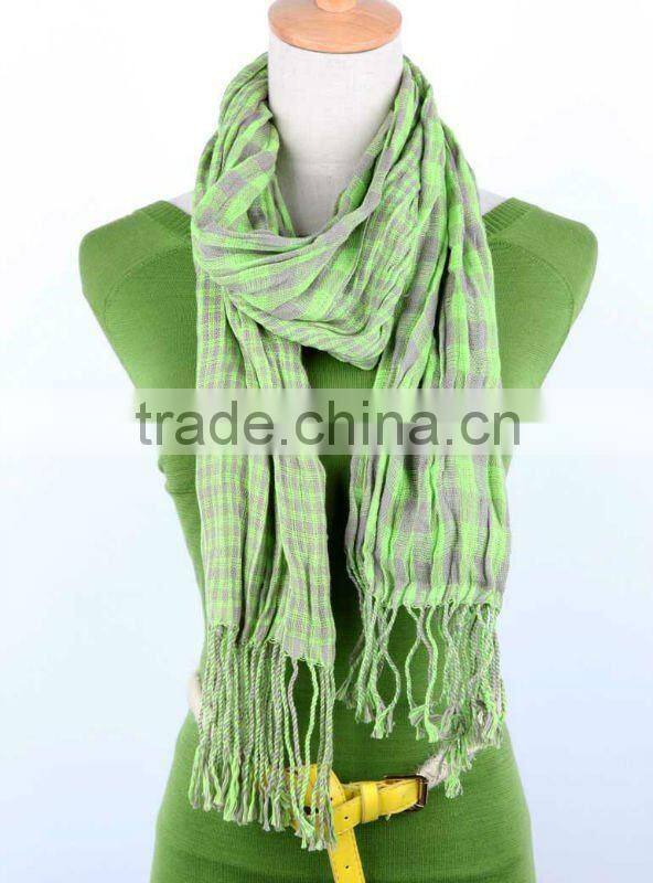 100% Cotton Yarn Dyed Cloth for Scarf