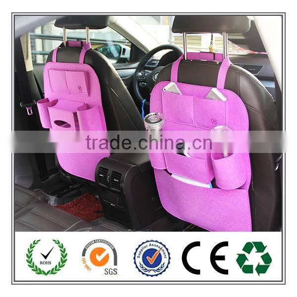 New products 2016 High Quality Felt Car back seat organizer with Various colors