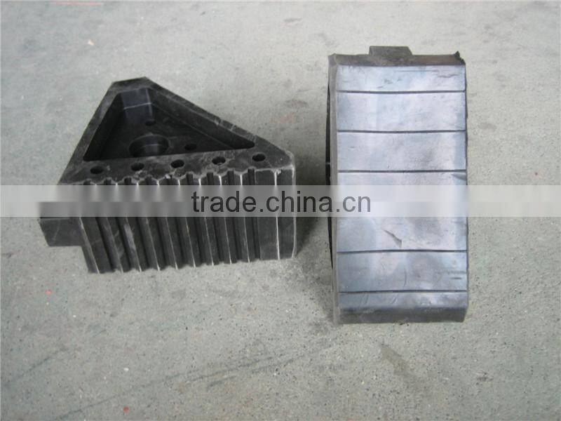 Parking Equipment-black rubber car wheel stopper for parking/Black Rubber Wheel Stopper for car/anti slip stopper used in garage