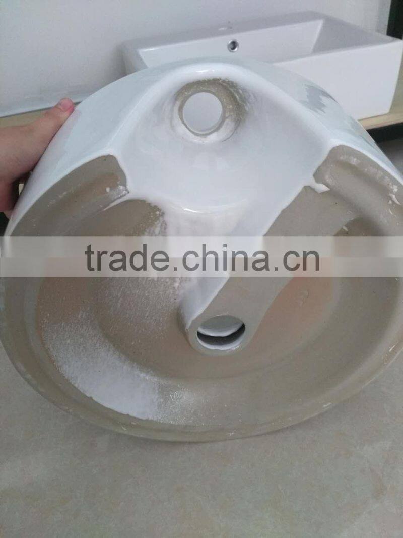 Sanitary ware ceramic basin white round shape single hole wash basin new desigh hot sale best quality art basin YB002