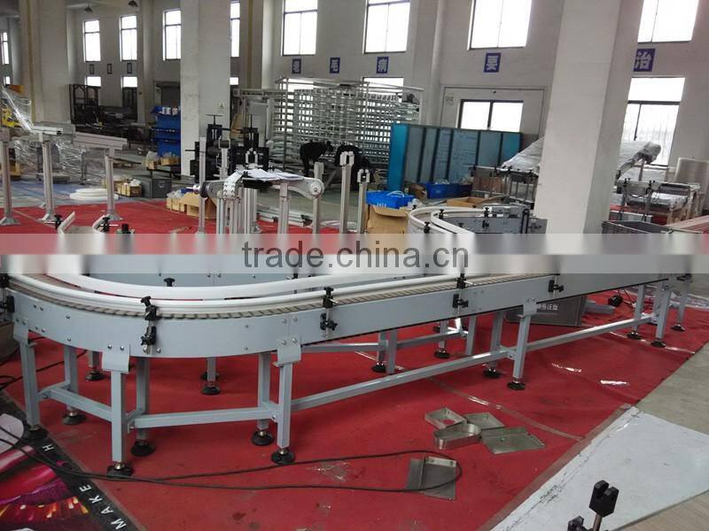Soft drink transfer turning conveyor/curved chain conveyor